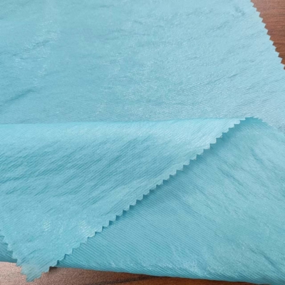 Tissu instantané de mousseline de soie en soie argentée lumineuse de ride pour la robe de chemise de Hanfu de jupe d'étape